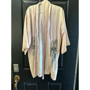 Vintage Japanese Kimono Length 36 robe open front deadstock with tags